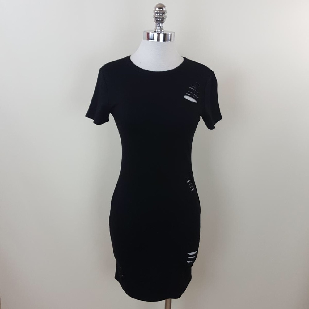 COPY - Destroyed bodycon tee dress